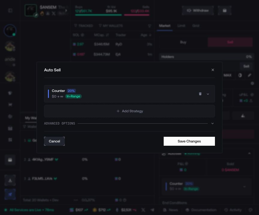 Auto-Sell in Proxima