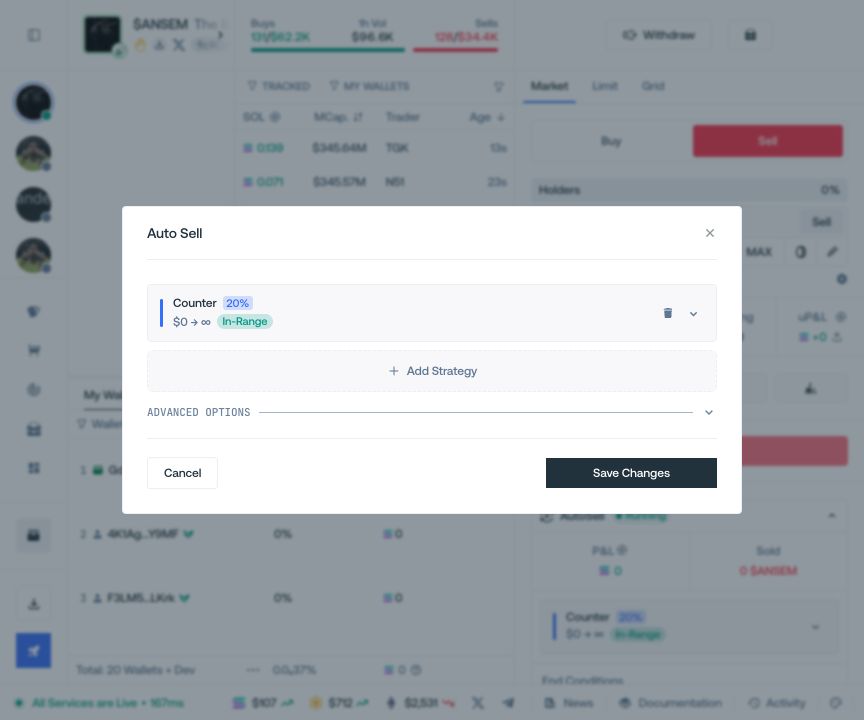 Auto-Sell in Proxima